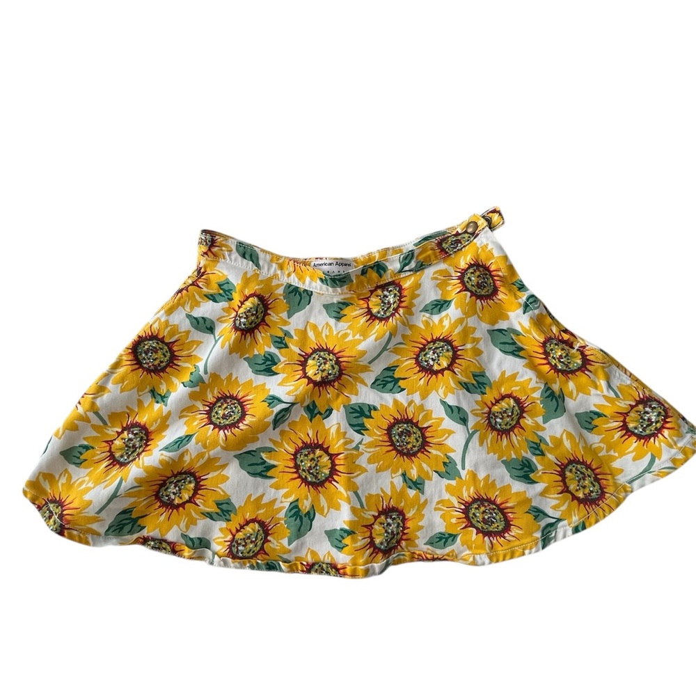 American Apparel Sunflower Denim Mini Skirt
